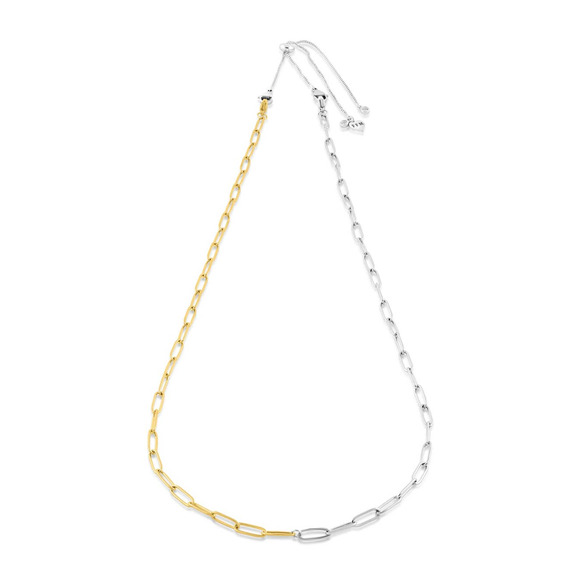 No Brand Jewelry - Hesed Collection | 2 Tone Paperclip Necklace
